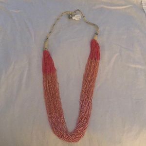 Loft coral beaded necklace
